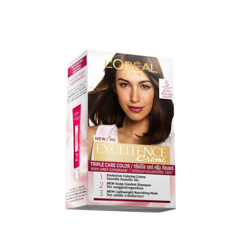 LOREAL EXCELLENCE CREME HAIR COLOUR - 5 NATURAL LIGHT BROWN 1S