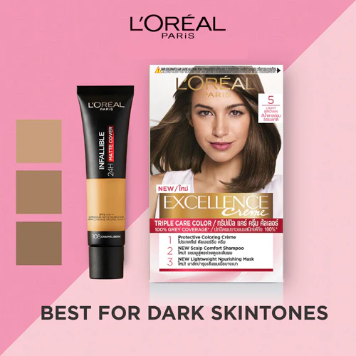 LOREAL EXCELLENCE CREME HAIR COLOUR - 5 NATURAL LIGHT BROWN 1S - Image 4