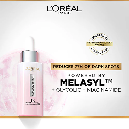 LOREAL GLYCOLIC-BRIGHT ANTI-DARK SPOT BRIGHTENING SERUM 15ML - Image 2