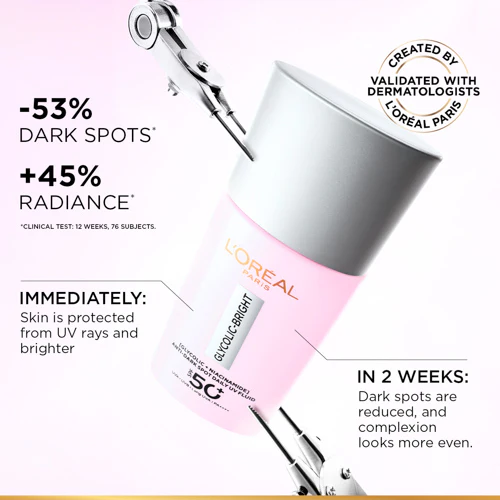 LOREAL GLYCOLIC-BRIGHT DARK SPOT UV SPF 50+ 50ML - Image 4
