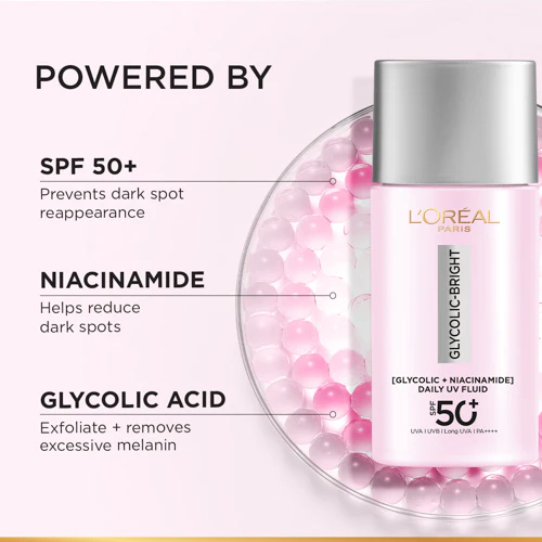 LOREAL GLYCOLIC-BRIGHT DARK SPOT UV SPF 50+ 50ML - Image 7