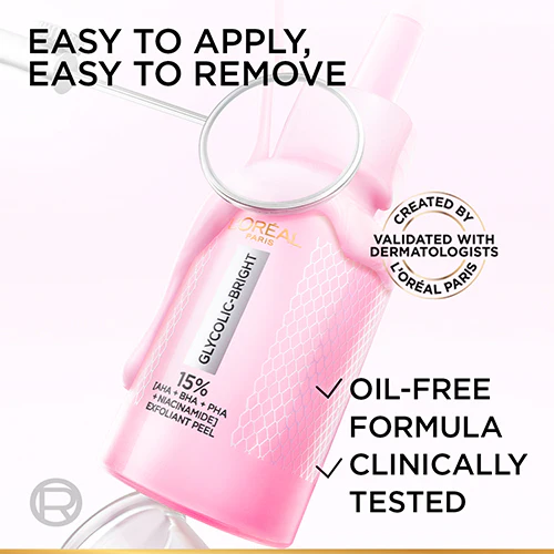 LOREAL GLYCOLIC BRIGHT EXFOLIANT PEEL 25ML - Image 5