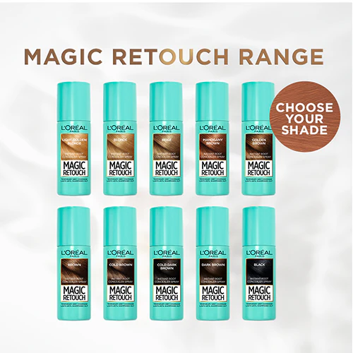 LOREAL MAGIC RETOUCH INSTANT ROOT CONCEALER SPRAY-BROWN 75ML - Image 5
