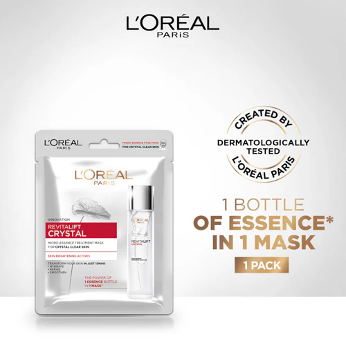 LOREAL REVITALIFT CRYSTAL MICRO ESSENCE TREATMENT MASK 25G - Image 2
