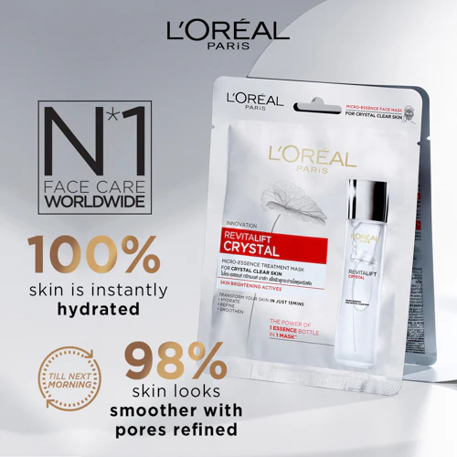 LOREAL REVITALIFT CRYSTAL MICRO ESSENCE TREATMENT MASK 25G - Image 5