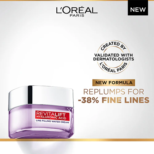 LOREAL REVITALIFT HYALURONIC ACID PLUMPING DAY CREAM 50ML - Image 2