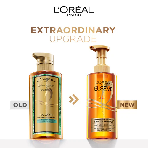 LOREAL SHAMPOO EXTRAORDINARY OIL PREMIUM SLEEK 440ML - Image 3