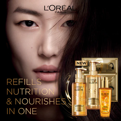 LOREAL SHAMPOO EXTRAORDINARY OIL PREMIUM SLEEK 440ML - Image 6