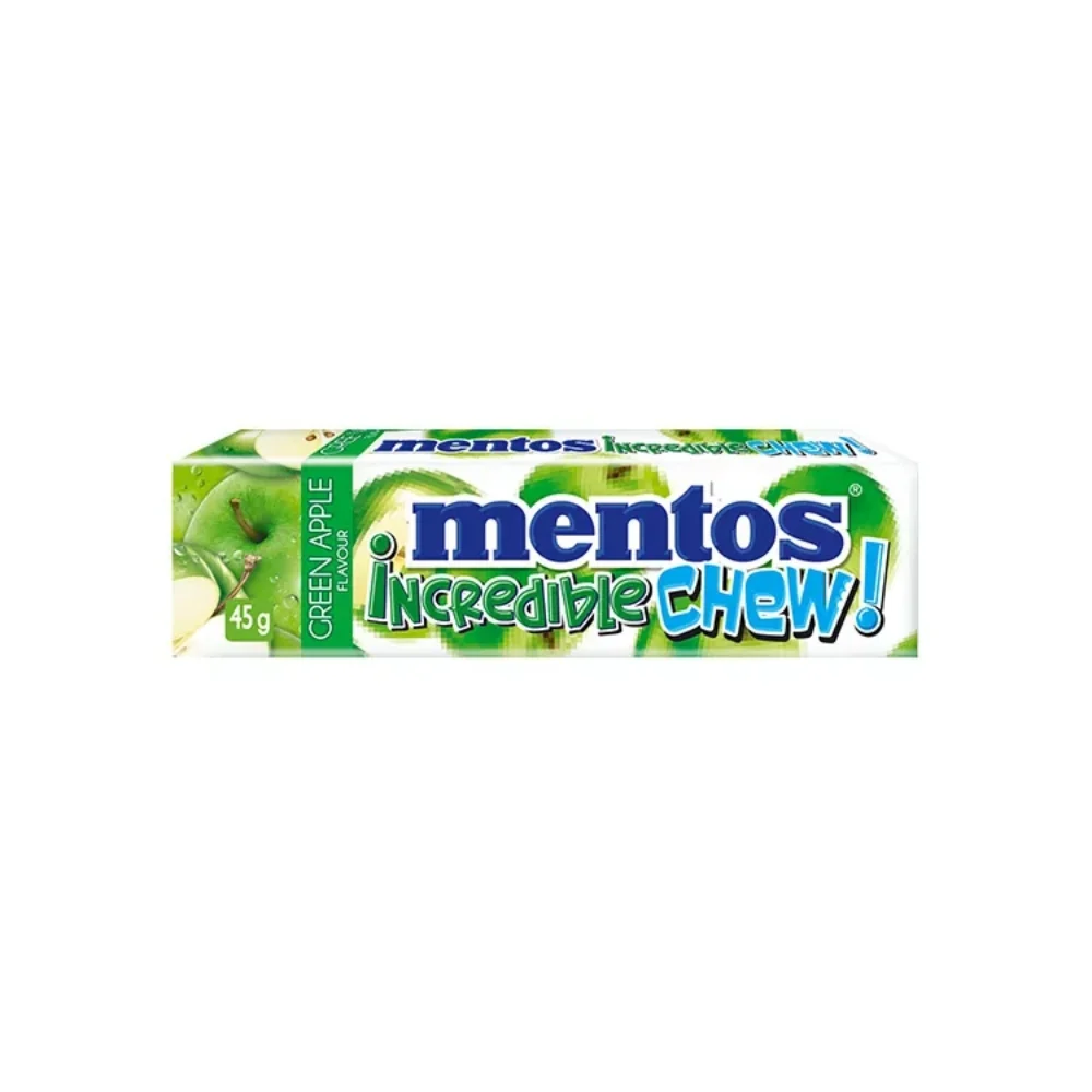 MENTOS INCREDIBLE CHEW GREEN APPLE 45G