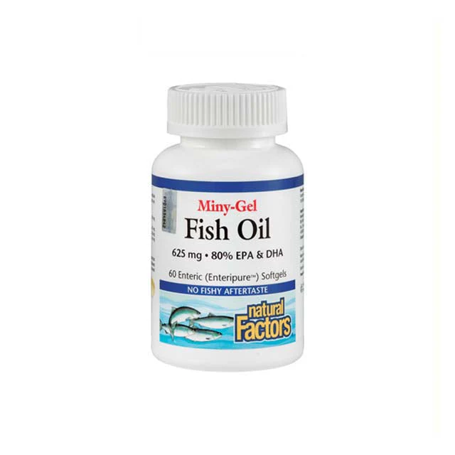 NATURAL FACTORS FISH OIL 625MG MINY GEL 60S