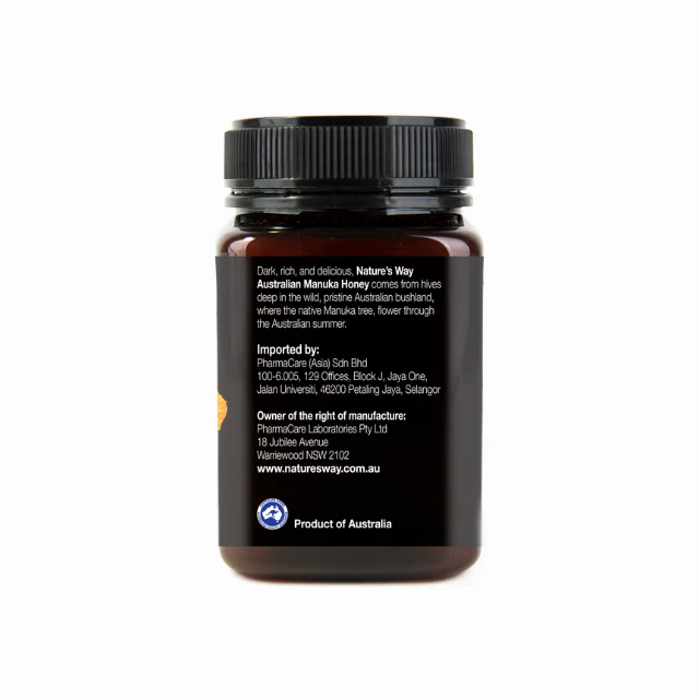 NATURES WAY AUSTRALIAN MANUKA HONEY MGO 100+ 500G - Image 3