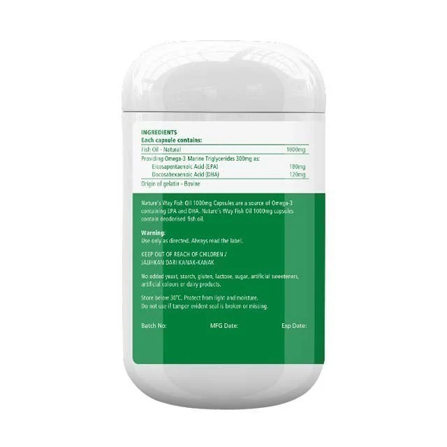 NATURES WAY FISH OIL 1000MG 100S - Image 3