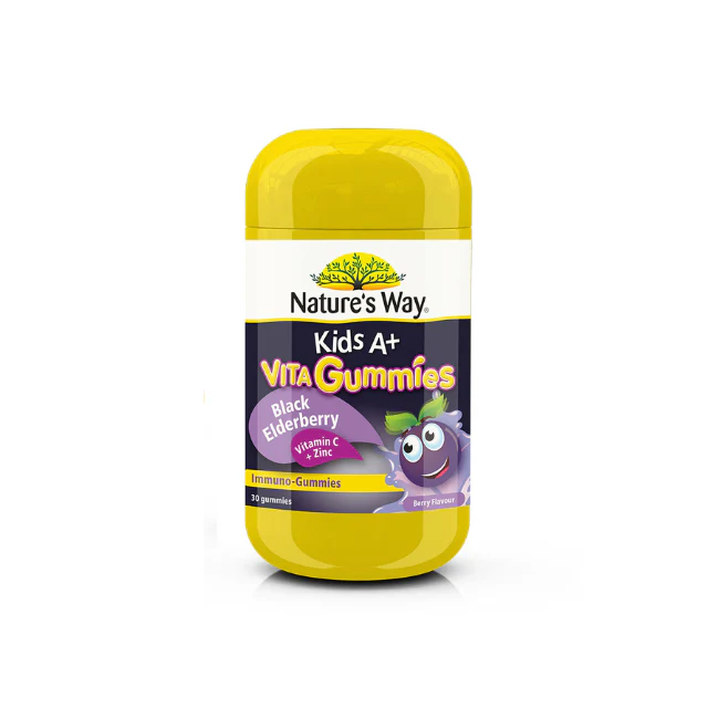 NATURES WAY KIDS A+ BLACK ELDERBERRY GUMMIES 30S
