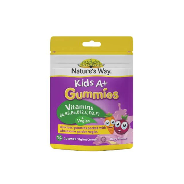 NATURES WAY KIDS A+GUMMIES VITAMINS+ VEGIES 14S