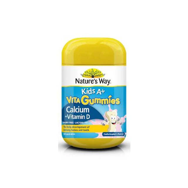 NATURES WAY KIDS CALCIUM + VITAMIN D GUMMIES 60S