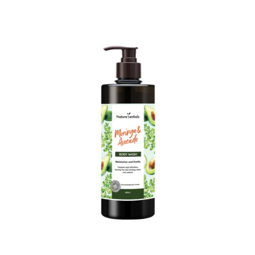 NATURESENTIALS BODY WASH MORINGA & AVOCADO 480ML