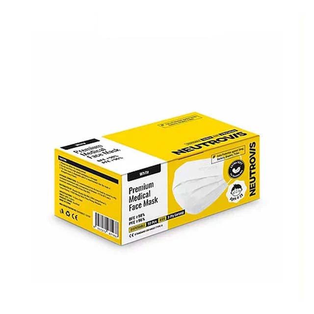 NEUTROVIS CH 3PLY MASK PREM WHITE 50S
