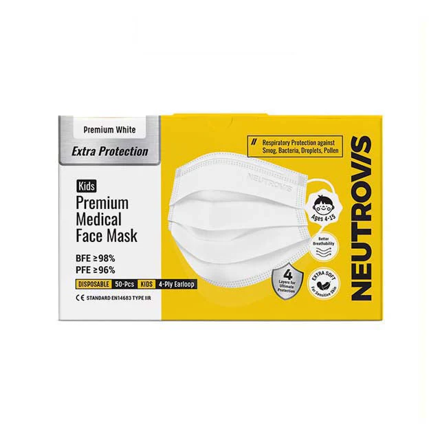 NEUTROVIS CH 4PLY MASK PREMIUM WHITE 50S
