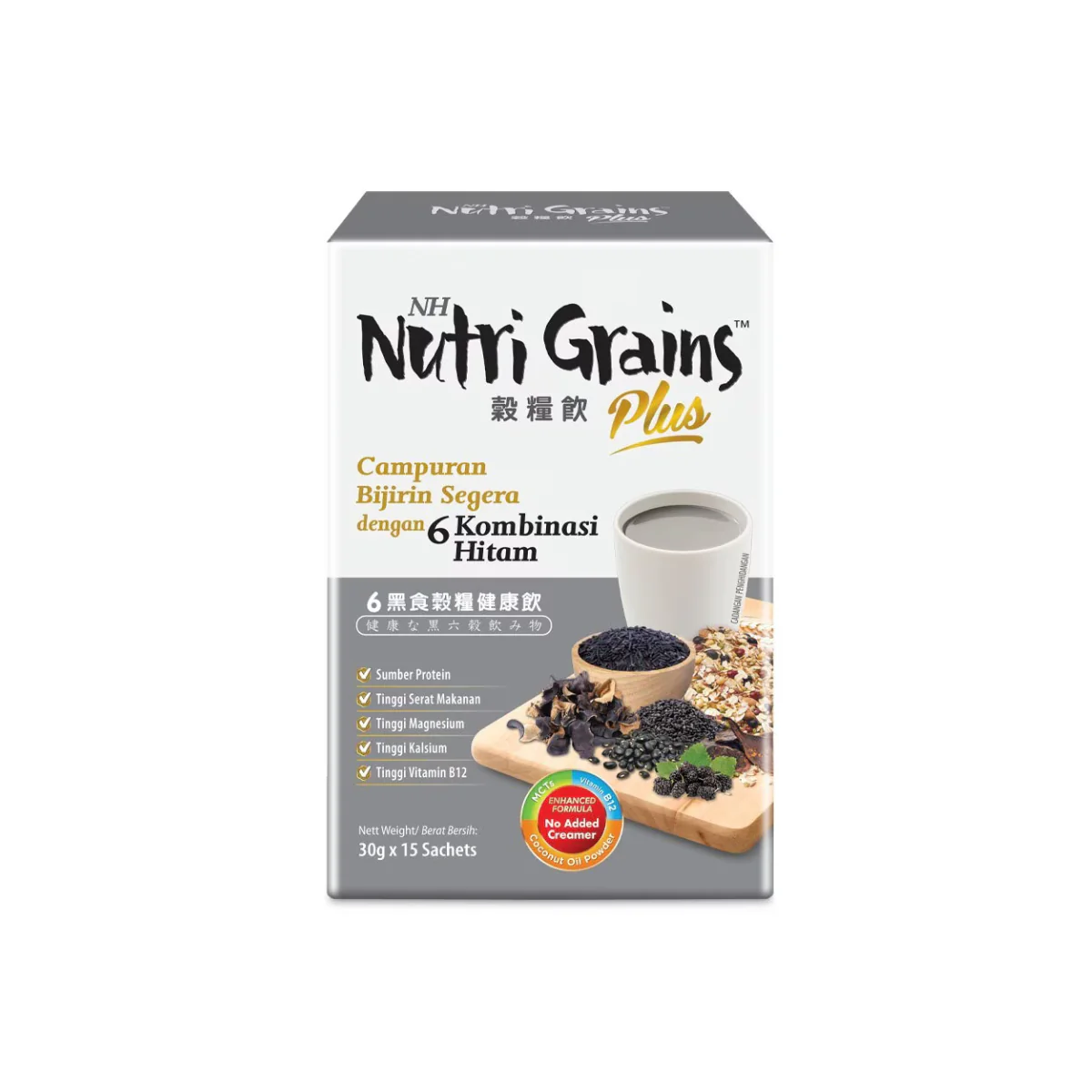 NH NUTRI GRAINS PLUS WITH 6 BLACK 30G X15S