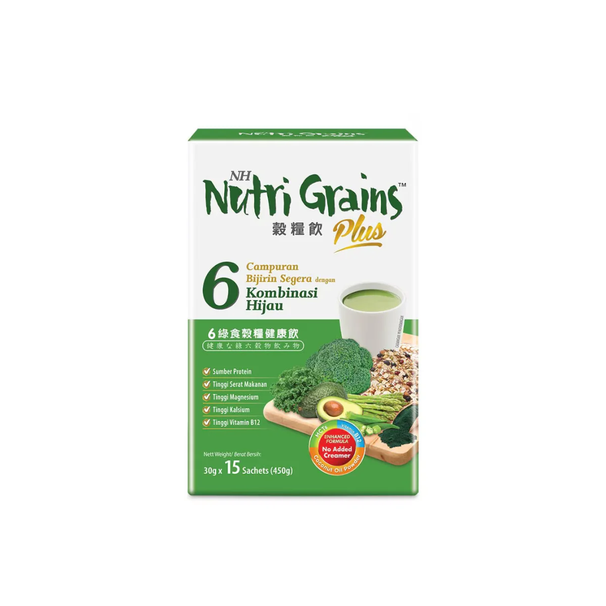 NH NUTRI GRAINS PLUS WITH 6 GREEN 30GX15S