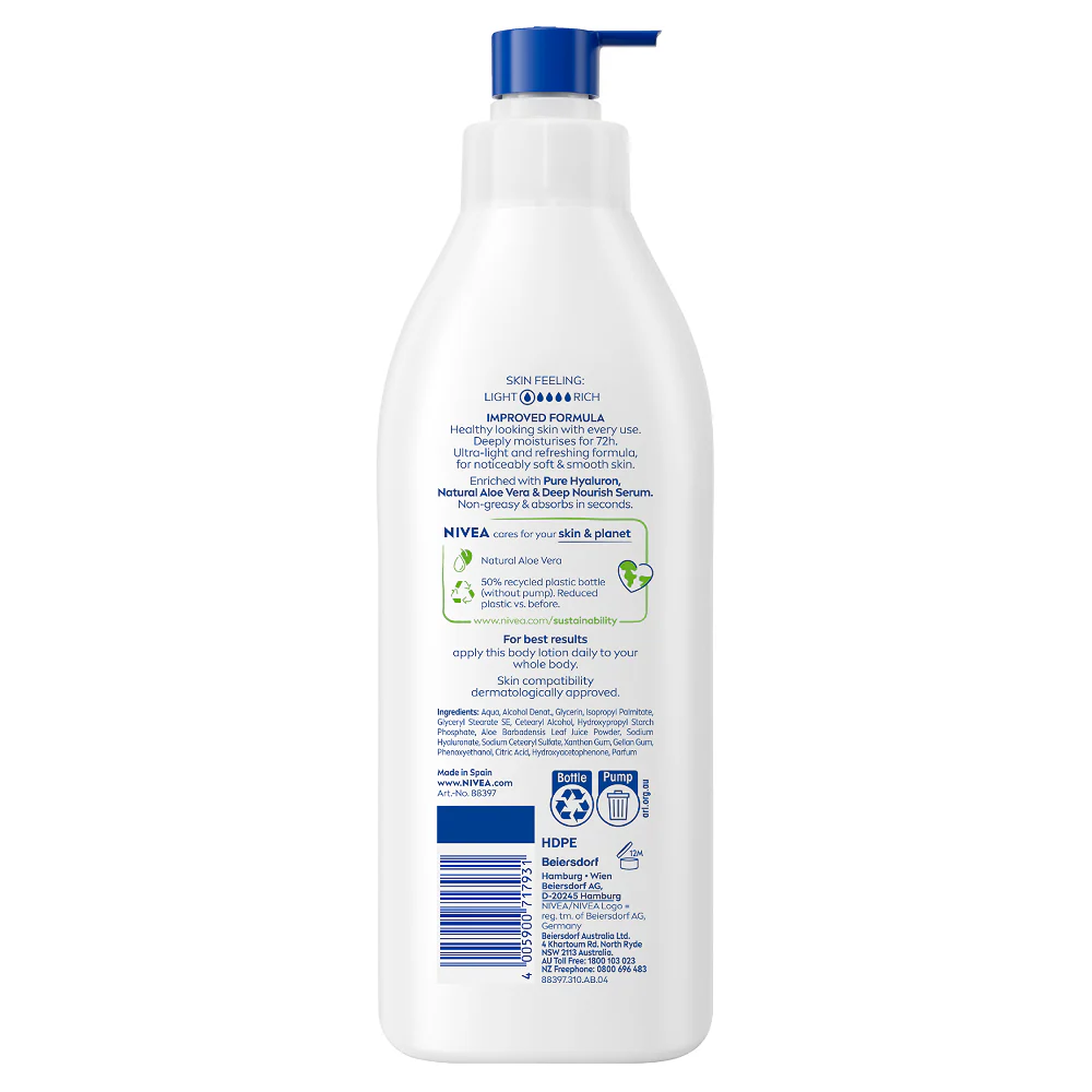 NIVEA ALOE & HYDRATION BODY LOTION 400ML - Image 2