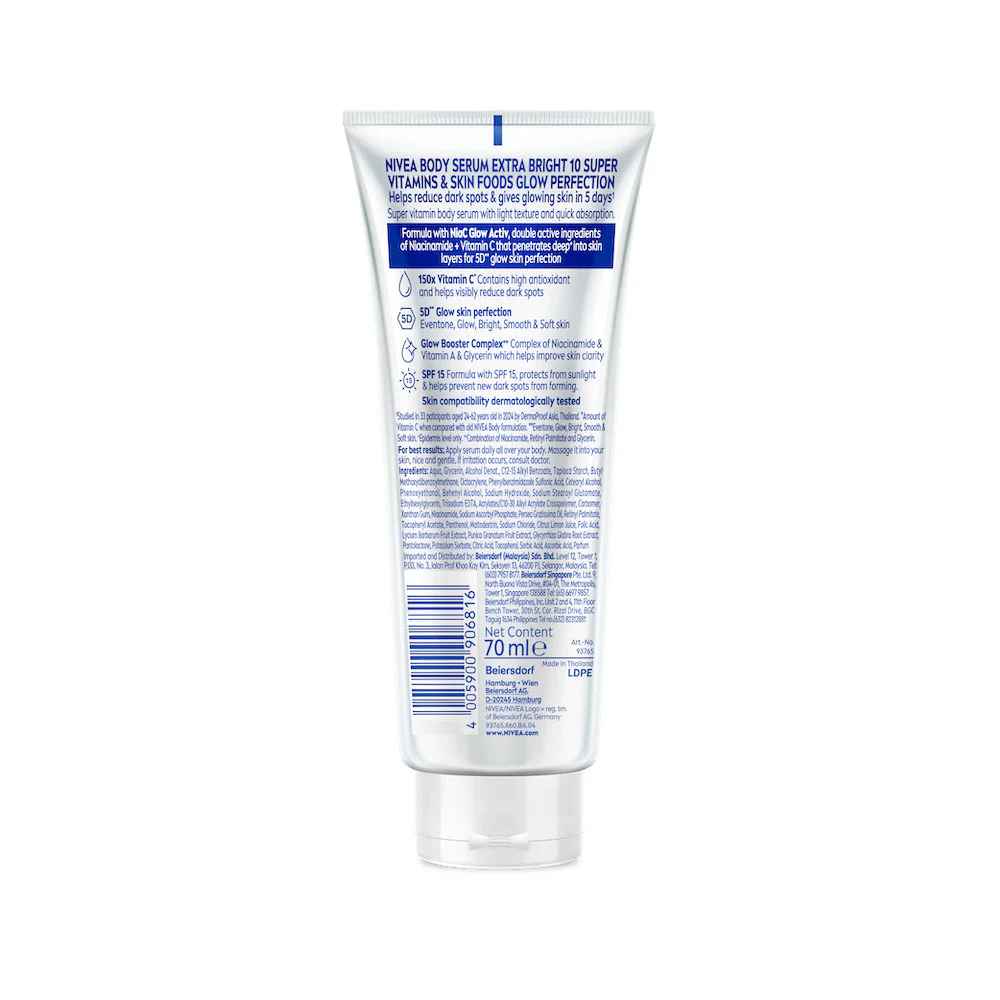 NIVEA EXTRA BRIGHT 10 SUPER VITAMINS & SKIN FOODS LOTION 70ML - Image 2