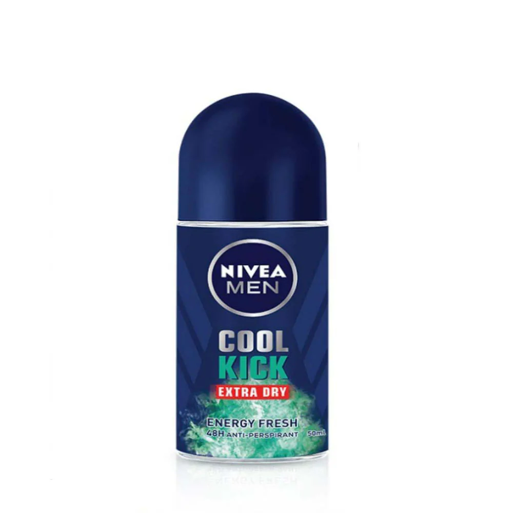 NIVEA FOR MEN DEODORANT COOL KICK EXTRA DRY ENERGY FRESH ROLL ON 50ML