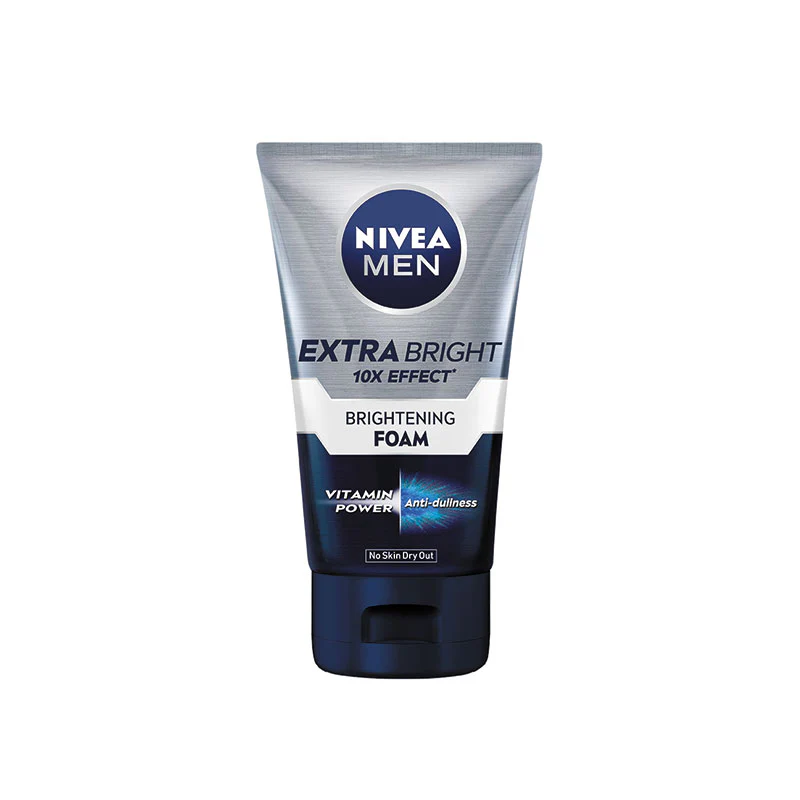 NIVEA FOR MEN EXTRA WHITE 10X EFFECT ANTI DARK SPOTS FACIAL FOAM 100ML
