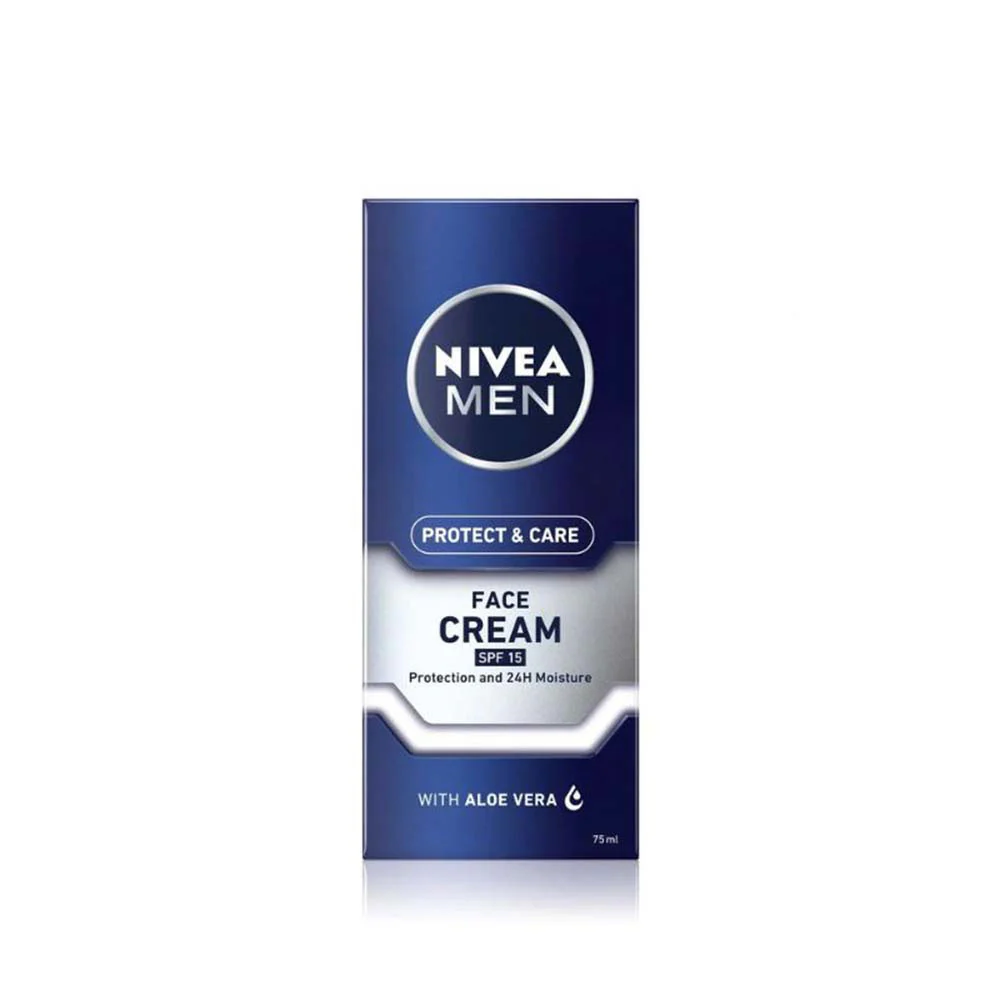NIVEA FOR MEN PROTECT & CARE PROTECTIVE SPF15 MOISTURISER 75ML