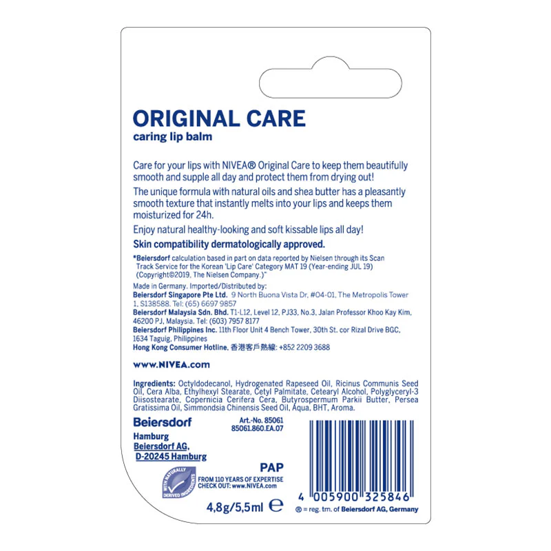 NIVEA LIP ORIGINAL CARE 4.8G - Image 2