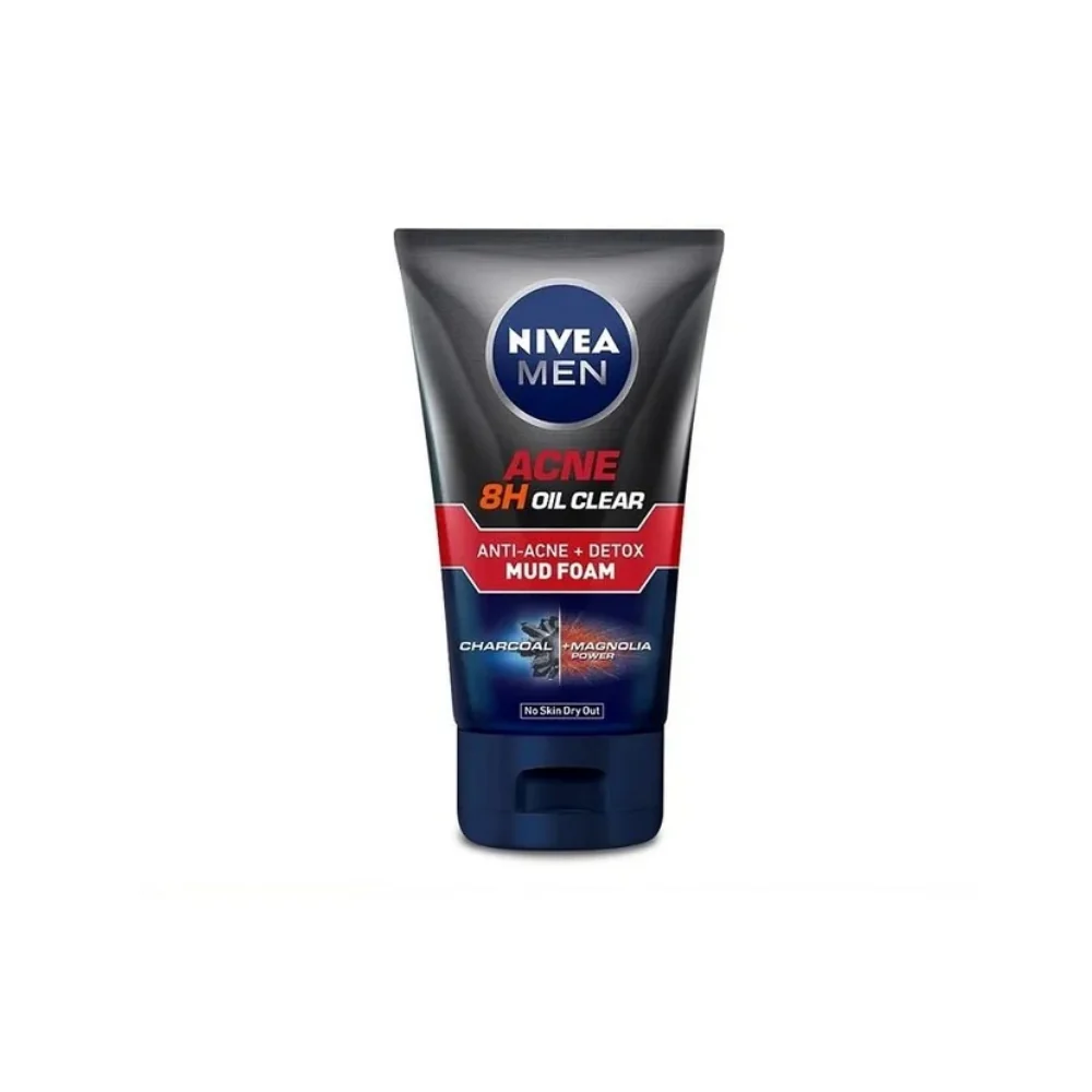 NIVEA MEN BRIGHT 8H OIL CLEAR DETOX MUD FOAM 100G