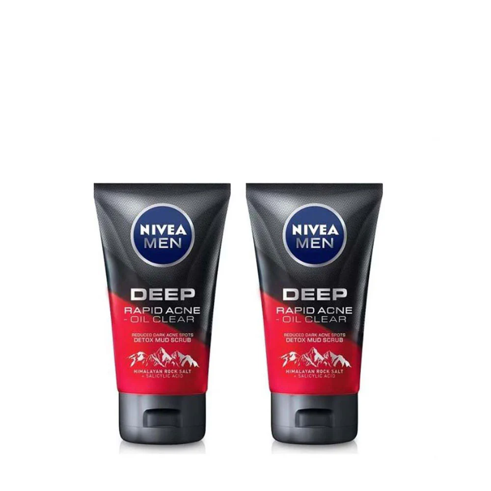 NIVEA MEN DEEP ACNE OIL CLEAR  FACE WASH 100G 2S