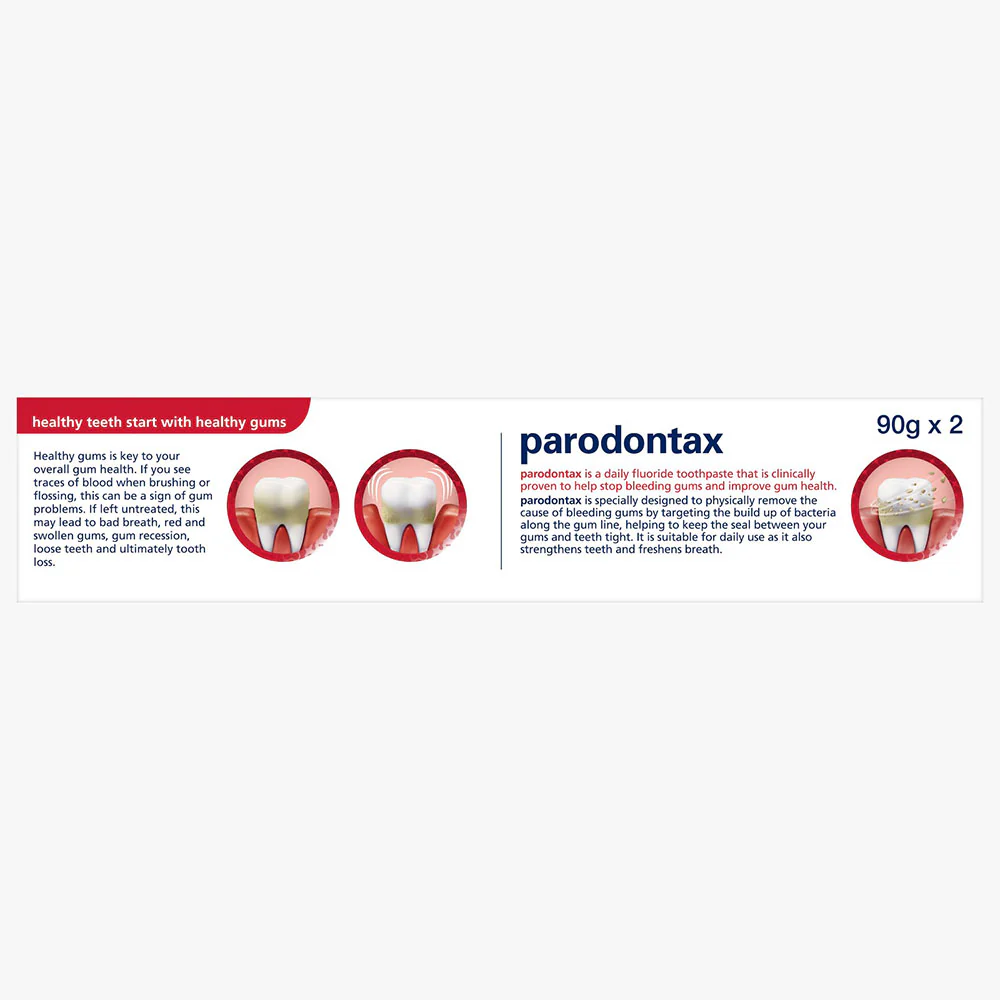 PARODONTAX DAILY FLOURIDE TOOTHPASTE 90G X2 ORIGINAL - Image 2