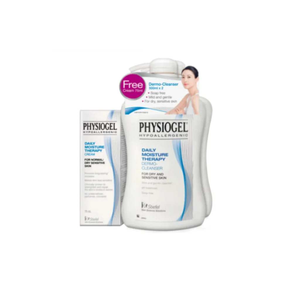 PHYSIOGEL DAILY MOISTURE THERAPY CLEANSER 500MLX2+G