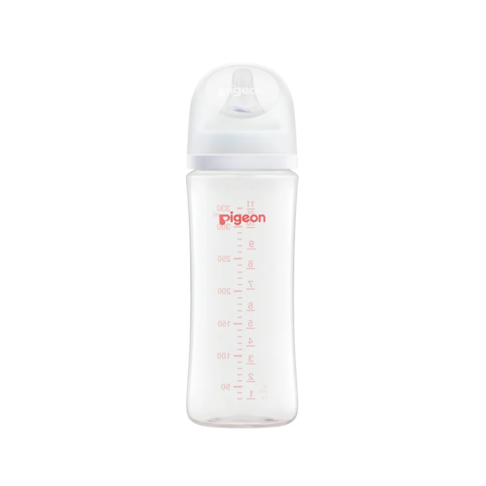 PIGEON SOFTOUCH PERISTALTIC PLUS WIDE NECK 6+M NURSING PP BOTTLE 330ML 1S