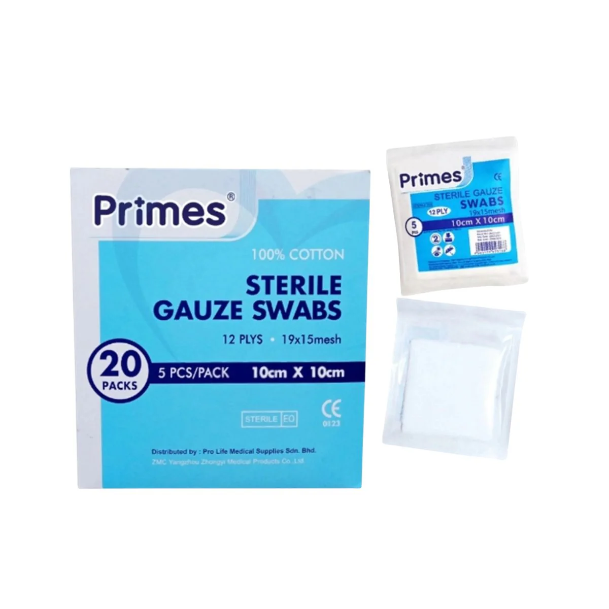 PRIMES STERILE GAUZE SWABS 10CMX10CM 5S
