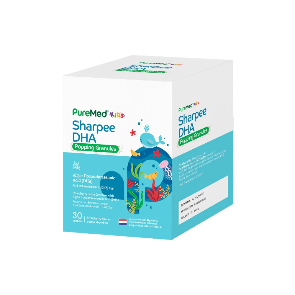 PUREMED KIDS SHARPEE DHA POPPING GRANULES 30S