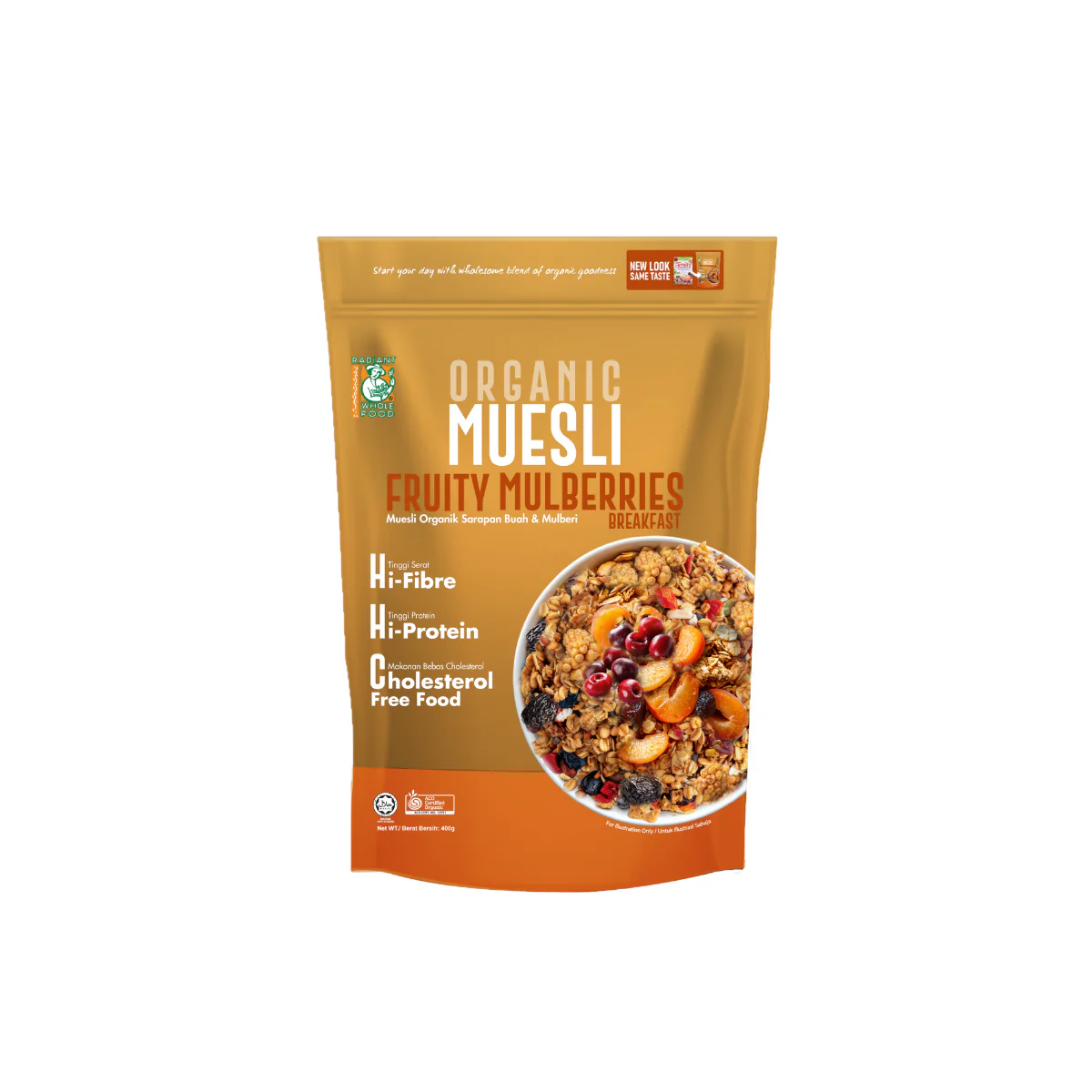RADIANT ORGANIC FRUITY BREAKFAST 400G