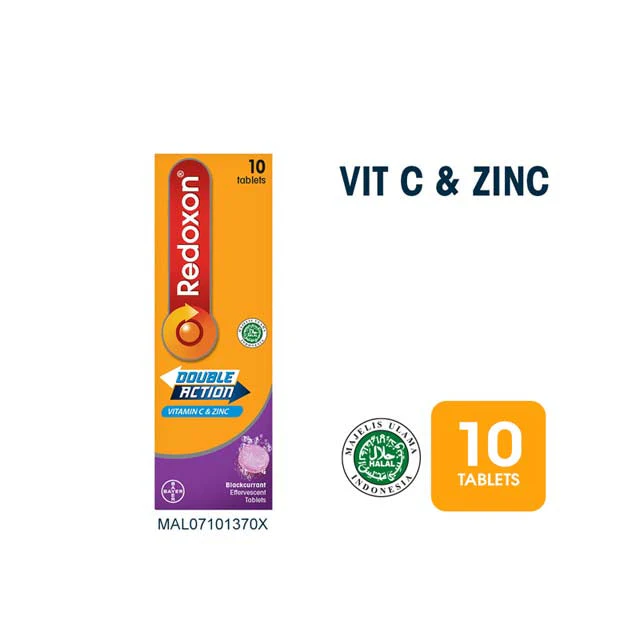 REDOXON EFFERVESCENT DOUBLE ACTION BLACKCURRANT 10S