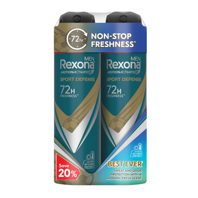 REXONA MEN DEODORANT SPRAY MOTIONACTIVATED SPORT DEFENSE 135ML 2S