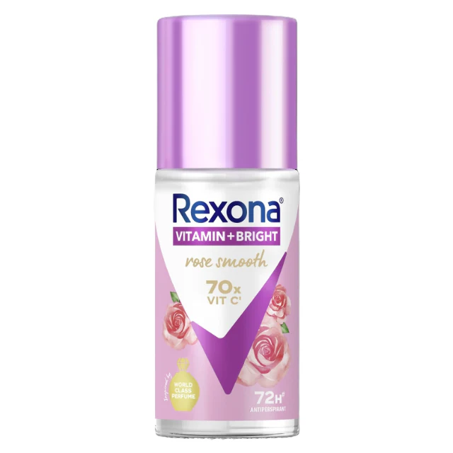 REXONA WOMEN DEODORANT ROLL ON VITAMIN + BRIGHT ROSE GLOW 45ML