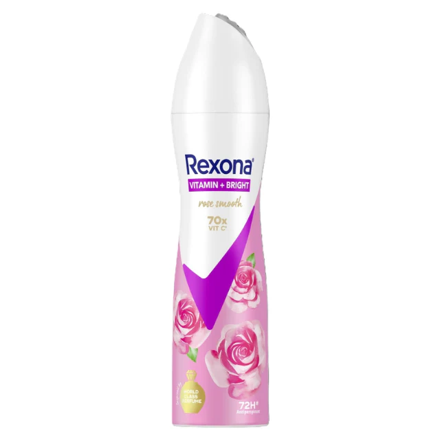 REXONA WOMEN DEODORANT SPRAY VITAMIN + BRIGHT ROSE GLOW 135ML