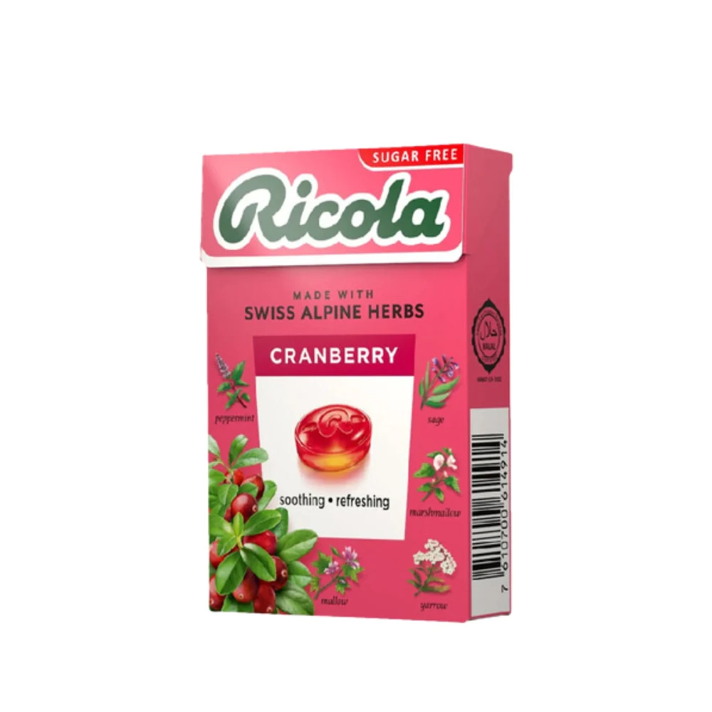 RICOLA HERB LOZENGES CRANBERRY 40G