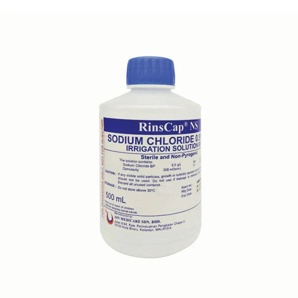 RINS NORMAL SALINE SODIUM CHLORIDE 0.9% FOR IRRIGATION (AIN) 500ML