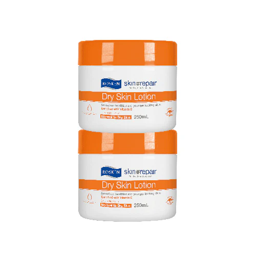 ROSKEN DRY SKIN LOTION WITH VITAMIN E 250ML 2S