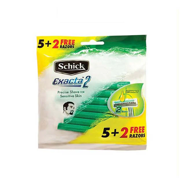SCHICK EXACTA 2 SENSITIVE GREEN 5S+2S