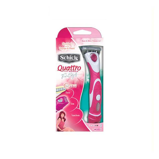SCHICK QUATTRO FOR WOMEN TRIMSTYLE RAZOR KIT 1S