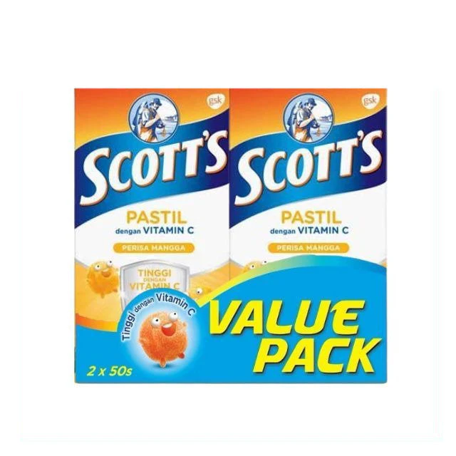 SCOTTS VIT C MANGO PASTILLE 2X50S TP