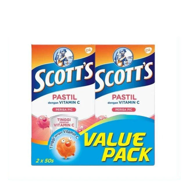 SCOTTS VIT C PEACH PASTILLE 2X50S TP