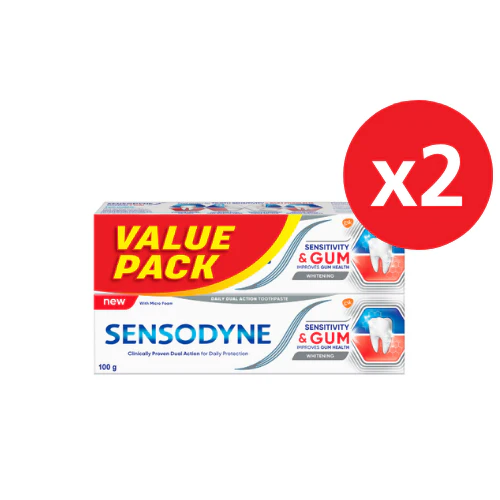 SENSODYNE SENSITIVE+GUM WHITENING TOOTHPASTE 100G X 4